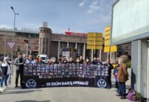 10 Ekim Ankara Katliamı’nın 78. Ayında Tren Garı Önündeyiz!