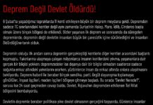 Deprem Değil, Devlet Öldürdü!