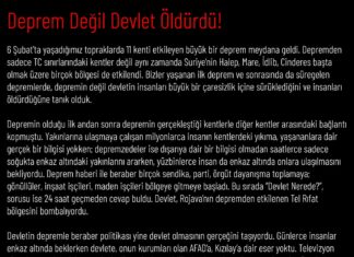 Deprem Değil, Devlet Öldürdü!