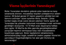 Viome İşçilerinin Yanındayız!